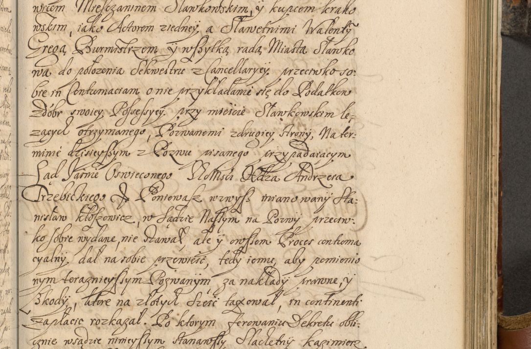 Zdjęcie nr 570 dla obiektu archiwalnego: Acta actorum, decretorum, sententiarum, erectionum, fundationum, confirmationum, instiutionum, resignationum, constitutionum, provisionum, submissionum, quietationum, substitutionum, ordinationum, ingrossationum, prostestationum R. D. Andreae Trzebicki, episcopi Cracoviensis, ducis Severiae in a. D. 1658 et  1659 acticatorum. Volumen I 