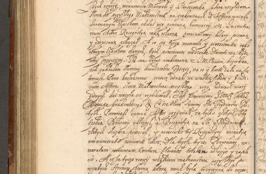 Zdjęcie nr 569 dla obiektu archiwalnego: Acta actorum, decretorum, sententiarum, erectionum, fundationum, confirmationum, instiutionum, resignationum, constitutionum, provisionum, submissionum, quietationum, substitutionum, ordinationum, ingrossationum, prostestationum R. D. Andreae Trzebicki, episcopi Cracoviensis, ducis Severiae in a. D. 1658 et  1659 acticatorum. Volumen I 