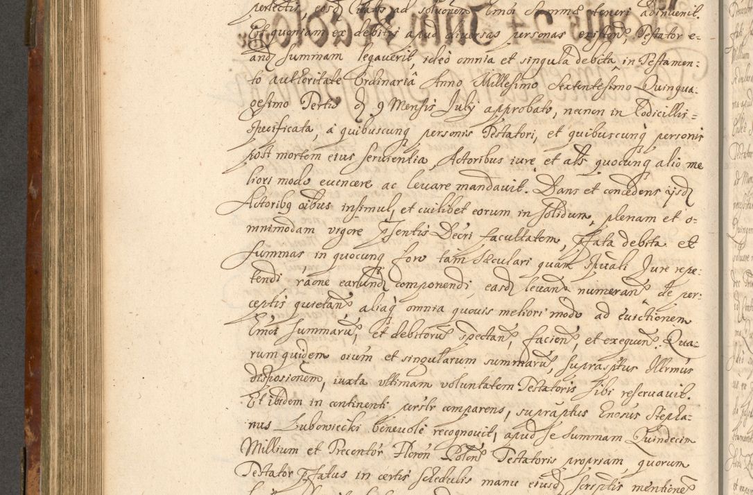 Zdjęcie nr 563 dla obiektu archiwalnego: Acta actorum, decretorum, sententiarum, erectionum, fundationum, confirmationum, instiutionum, resignationum, constitutionum, provisionum, submissionum, quietationum, substitutionum, ordinationum, ingrossationum, prostestationum R. D. Andreae Trzebicki, episcopi Cracoviensis, ducis Severiae in a. D. 1658 et  1659 acticatorum. Volumen I 