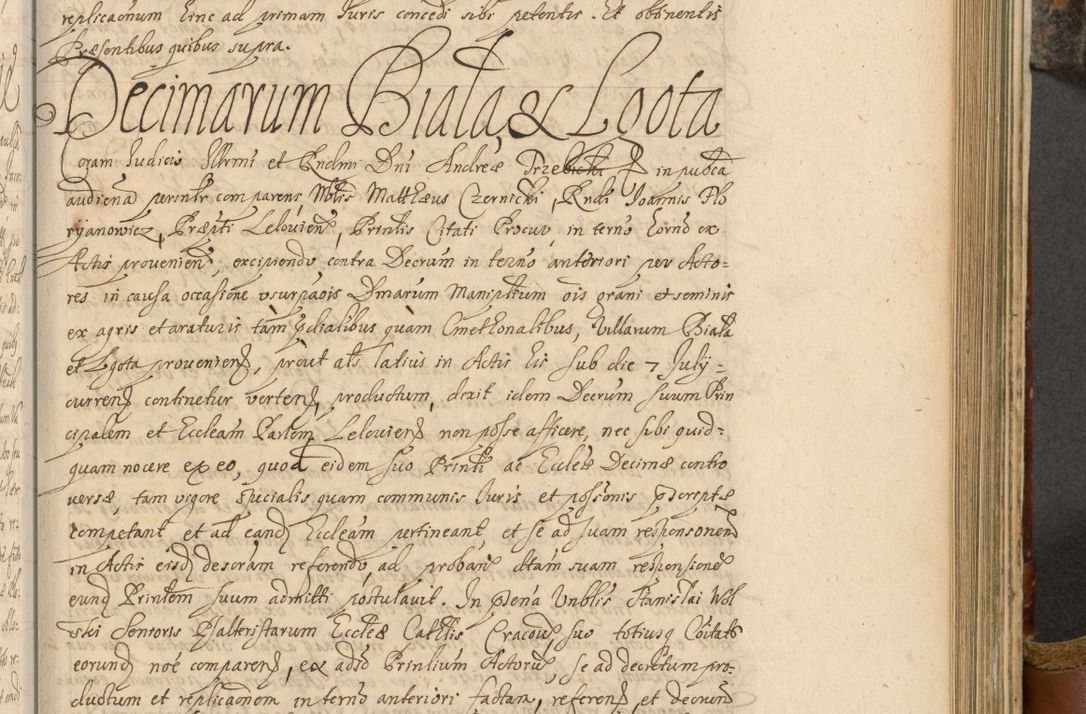 Zdjęcie nr 552 dla obiektu archiwalnego: Acta actorum, decretorum, sententiarum, erectionum, fundationum, confirmationum, instiutionum, resignationum, constitutionum, provisionum, submissionum, quietationum, substitutionum, ordinationum, ingrossationum, prostestationum R. D. Andreae Trzebicki, episcopi Cracoviensis, ducis Severiae in a. D. 1658 et  1659 acticatorum. Volumen I 