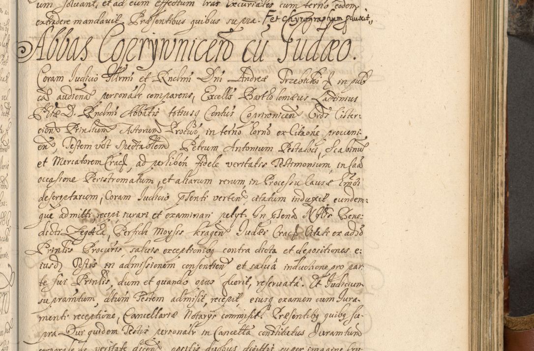Zdjęcie nr 548 dla obiektu archiwalnego: Acta actorum, decretorum, sententiarum, erectionum, fundationum, confirmationum, instiutionum, resignationum, constitutionum, provisionum, submissionum, quietationum, substitutionum, ordinationum, ingrossationum, prostestationum R. D. Andreae Trzebicki, episcopi Cracoviensis, ducis Severiae in a. D. 1658 et  1659 acticatorum. Volumen I 