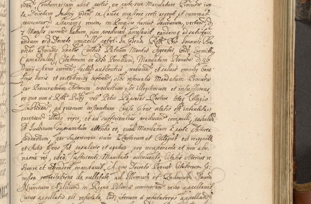 Zdjęcie nr 546 dla obiektu archiwalnego: Acta actorum, decretorum, sententiarum, erectionum, fundationum, confirmationum, instiutionum, resignationum, constitutionum, provisionum, submissionum, quietationum, substitutionum, ordinationum, ingrossationum, prostestationum R. D. Andreae Trzebicki, episcopi Cracoviensis, ducis Severiae in a. D. 1658 et  1659 acticatorum. Volumen I 