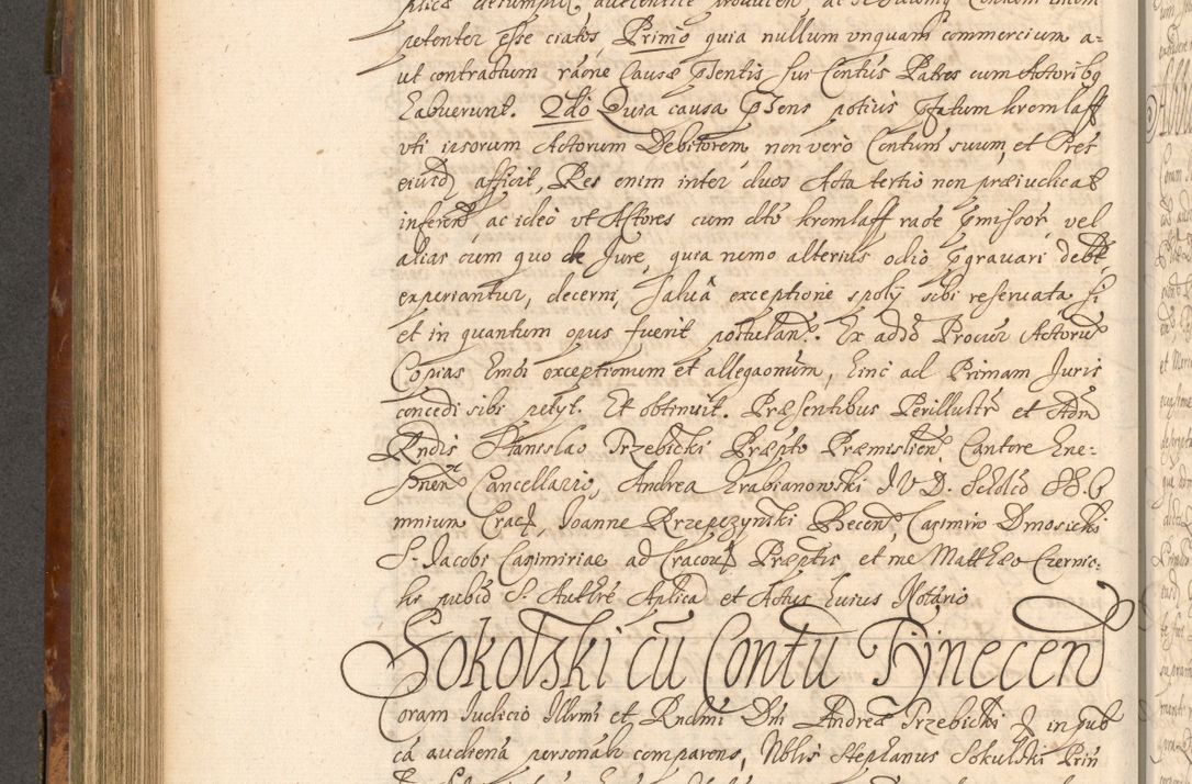 Zdjęcie nr 547 dla obiektu archiwalnego: Acta actorum, decretorum, sententiarum, erectionum, fundationum, confirmationum, instiutionum, resignationum, constitutionum, provisionum, submissionum, quietationum, substitutionum, ordinationum, ingrossationum, prostestationum R. D. Andreae Trzebicki, episcopi Cracoviensis, ducis Severiae in a. D. 1658 et  1659 acticatorum. Volumen I 