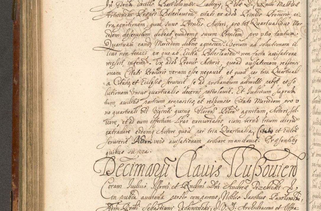 Zdjęcie nr 549 dla obiektu archiwalnego: Acta actorum, decretorum, sententiarum, erectionum, fundationum, confirmationum, instiutionum, resignationum, constitutionum, provisionum, submissionum, quietationum, substitutionum, ordinationum, ingrossationum, prostestationum R. D. Andreae Trzebicki, episcopi Cracoviensis, ducis Severiae in a. D. 1658 et  1659 acticatorum. Volumen I 