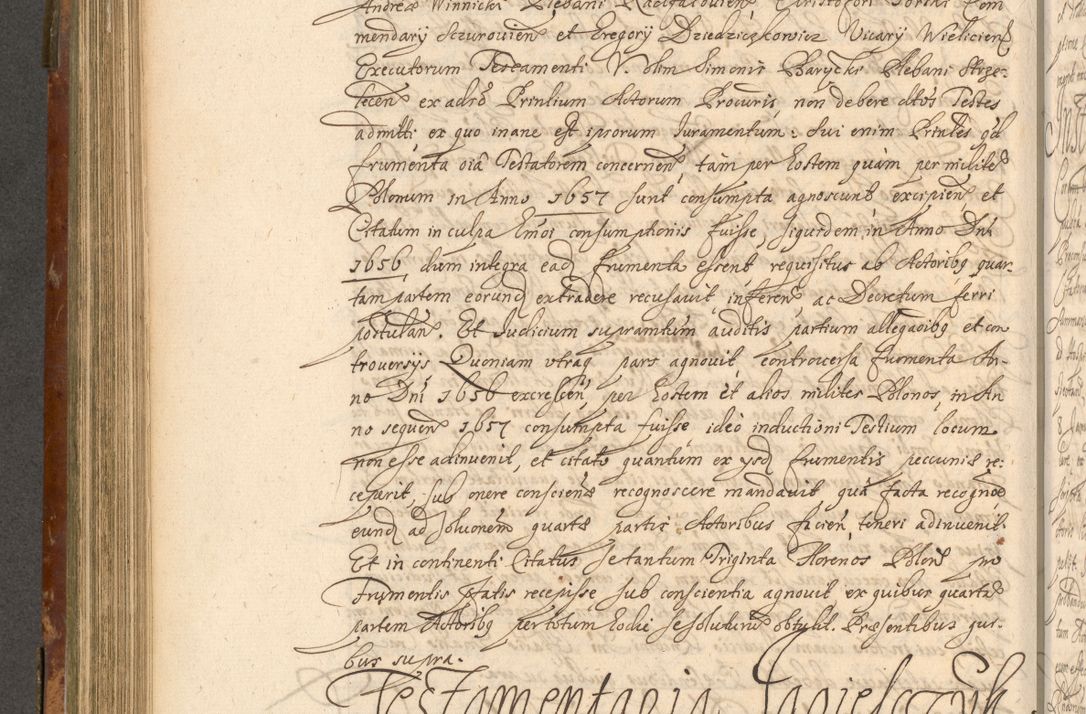 Zdjęcie nr 541 dla obiektu archiwalnego: Acta actorum, decretorum, sententiarum, erectionum, fundationum, confirmationum, instiutionum, resignationum, constitutionum, provisionum, submissionum, quietationum, substitutionum, ordinationum, ingrossationum, prostestationum R. D. Andreae Trzebicki, episcopi Cracoviensis, ducis Severiae in a. D. 1658 et  1659 acticatorum. Volumen I 