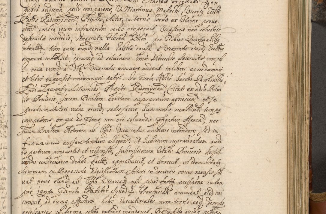 Zdjęcie nr 536 dla obiektu archiwalnego: Acta actorum, decretorum, sententiarum, erectionum, fundationum, confirmationum, instiutionum, resignationum, constitutionum, provisionum, submissionum, quietationum, substitutionum, ordinationum, ingrossationum, prostestationum R. D. Andreae Trzebicki, episcopi Cracoviensis, ducis Severiae in a. D. 1658 et  1659 acticatorum. Volumen I 