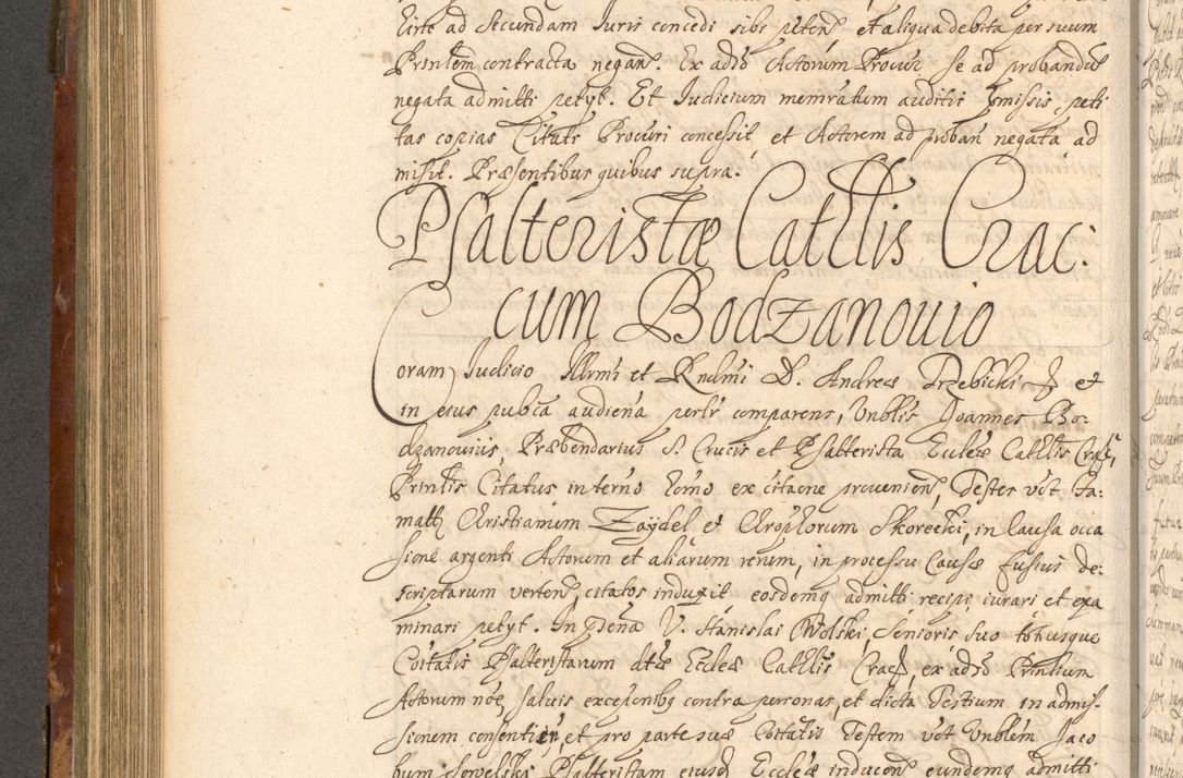 Zdjęcie nr 535 dla obiektu archiwalnego: Acta actorum, decretorum, sententiarum, erectionum, fundationum, confirmationum, instiutionum, resignationum, constitutionum, provisionum, submissionum, quietationum, substitutionum, ordinationum, ingrossationum, prostestationum R. D. Andreae Trzebicki, episcopi Cracoviensis, ducis Severiae in a. D. 1658 et  1659 acticatorum. Volumen I 