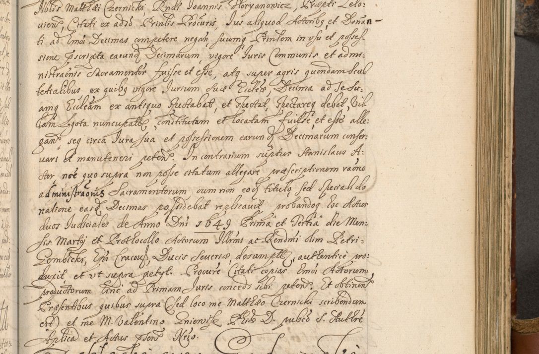 Zdjęcie nr 534 dla obiektu archiwalnego: Acta actorum, decretorum, sententiarum, erectionum, fundationum, confirmationum, instiutionum, resignationum, constitutionum, provisionum, submissionum, quietationum, substitutionum, ordinationum, ingrossationum, prostestationum R. D. Andreae Trzebicki, episcopi Cracoviensis, ducis Severiae in a. D. 1658 et  1659 acticatorum. Volumen I 