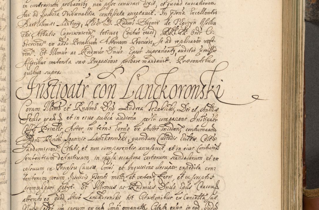 Zdjęcie nr 532 dla obiektu archiwalnego: Acta actorum, decretorum, sententiarum, erectionum, fundationum, confirmationum, instiutionum, resignationum, constitutionum, provisionum, submissionum, quietationum, substitutionum, ordinationum, ingrossationum, prostestationum R. D. Andreae Trzebicki, episcopi Cracoviensis, ducis Severiae in a. D. 1658 et  1659 acticatorum. Volumen I 