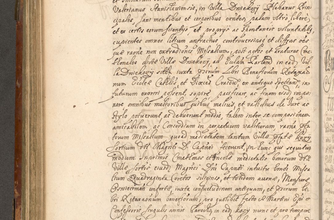 Zdjęcie nr 527 dla obiektu archiwalnego: Acta actorum, decretorum, sententiarum, erectionum, fundationum, confirmationum, instiutionum, resignationum, constitutionum, provisionum, submissionum, quietationum, substitutionum, ordinationum, ingrossationum, prostestationum R. D. Andreae Trzebicki, episcopi Cracoviensis, ducis Severiae in a. D. 1658 et  1659 acticatorum. Volumen I 