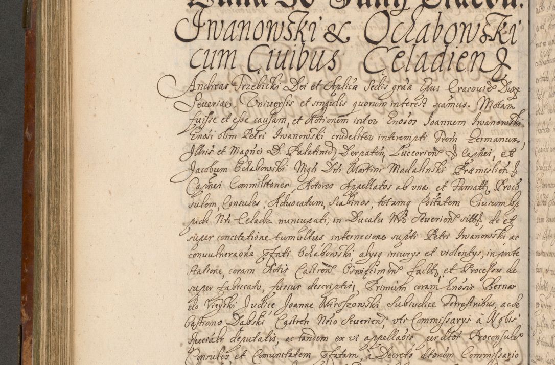 Zdjęcie nr 517 dla obiektu archiwalnego: Acta actorum, decretorum, sententiarum, erectionum, fundationum, confirmationum, instiutionum, resignationum, constitutionum, provisionum, submissionum, quietationum, substitutionum, ordinationum, ingrossationum, prostestationum R. D. Andreae Trzebicki, episcopi Cracoviensis, ducis Severiae in a. D. 1658 et  1659 acticatorum. Volumen I 
