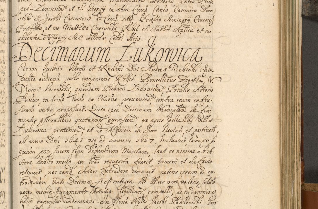Zdjęcie nr 502 dla obiektu archiwalnego: Acta actorum, decretorum, sententiarum, erectionum, fundationum, confirmationum, instiutionum, resignationum, constitutionum, provisionum, submissionum, quietationum, substitutionum, ordinationum, ingrossationum, prostestationum R. D. Andreae Trzebicki, episcopi Cracoviensis, ducis Severiae in a. D. 1658 et  1659 acticatorum. Volumen I 