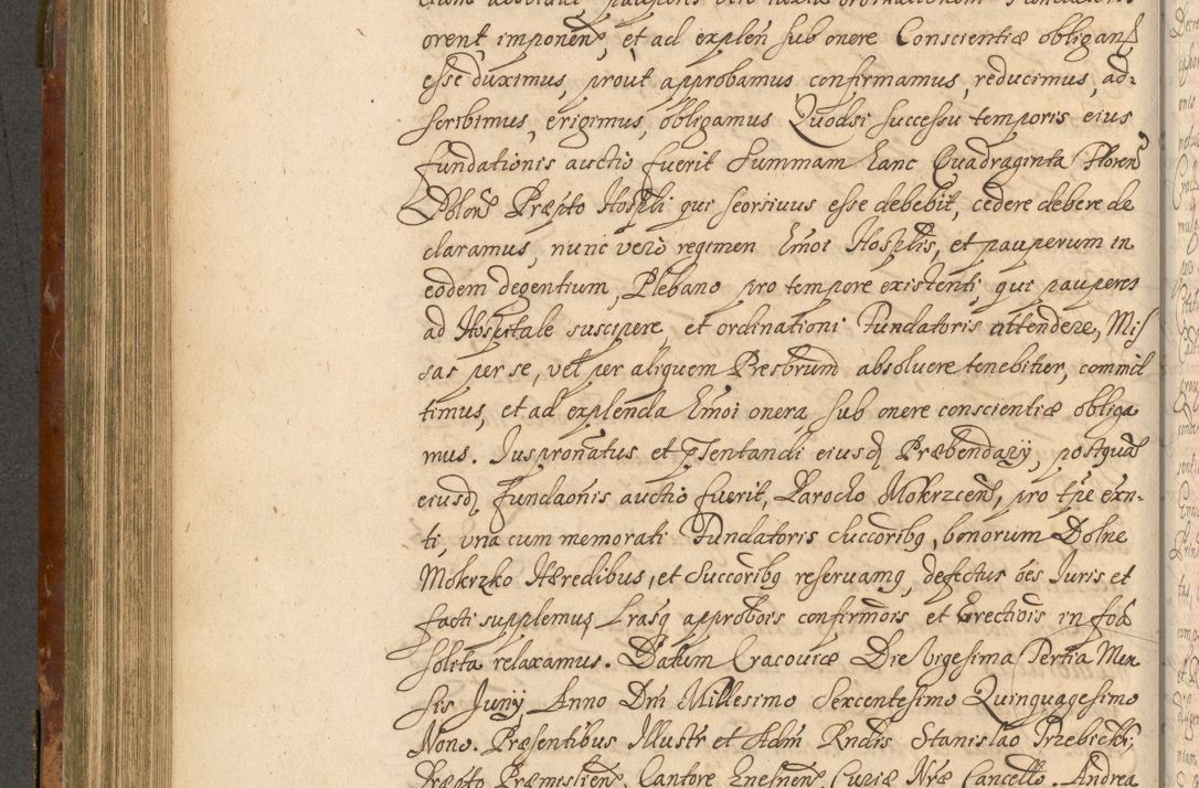 Zdjęcie nr 479 dla obiektu archiwalnego: Acta actorum, decretorum, sententiarum, erectionum, fundationum, confirmationum, instiutionum, resignationum, constitutionum, provisionum, submissionum, quietationum, substitutionum, ordinationum, ingrossationum, prostestationum R. D. Andreae Trzebicki, episcopi Cracoviensis, ducis Severiae in a. D. 1658 et  1659 acticatorum. Volumen I 