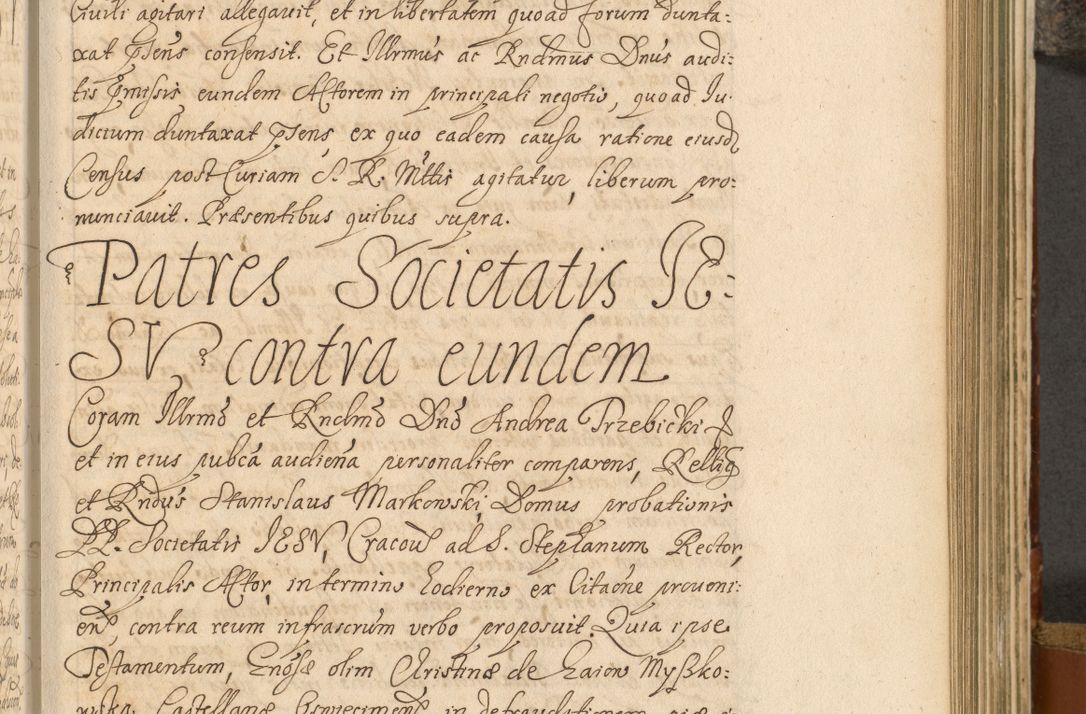 Zdjęcie nr 458 dla obiektu archiwalnego: Acta actorum, decretorum, sententiarum, erectionum, fundationum, confirmationum, instiutionum, resignationum, constitutionum, provisionum, submissionum, quietationum, substitutionum, ordinationum, ingrossationum, prostestationum R. D. Andreae Trzebicki, episcopi Cracoviensis, ducis Severiae in a. D. 1658 et  1659 acticatorum. Volumen I 