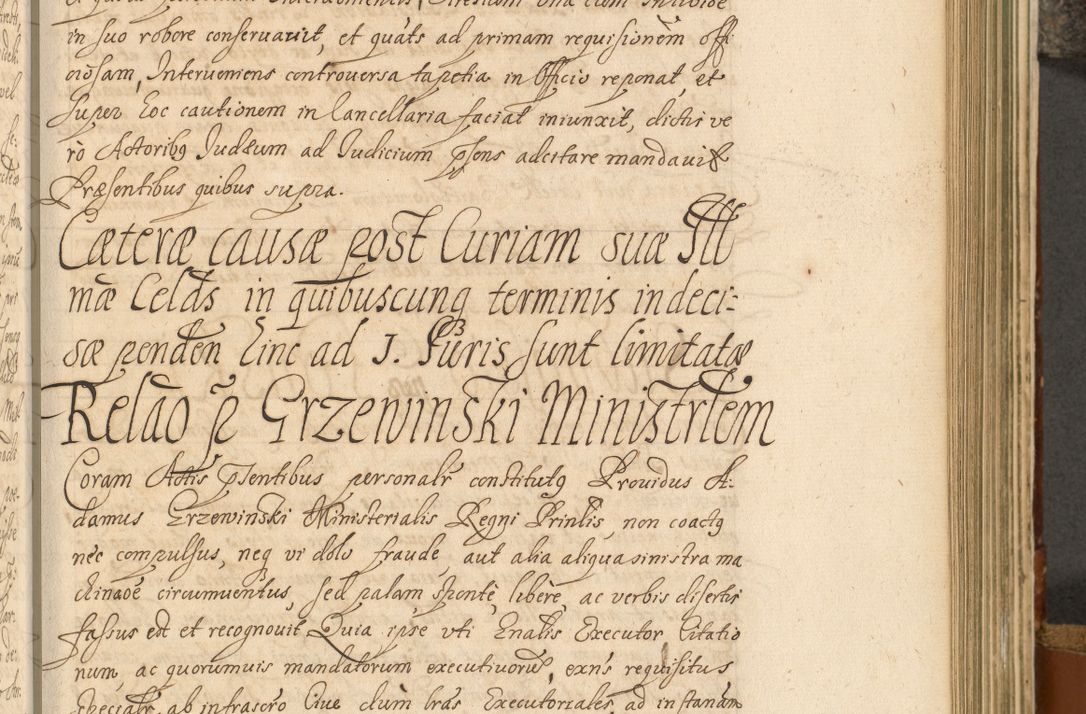 Zdjęcie nr 452 dla obiektu archiwalnego: Acta actorum, decretorum, sententiarum, erectionum, fundationum, confirmationum, instiutionum, resignationum, constitutionum, provisionum, submissionum, quietationum, substitutionum, ordinationum, ingrossationum, prostestationum R. D. Andreae Trzebicki, episcopi Cracoviensis, ducis Severiae in a. D. 1658 et  1659 acticatorum. Volumen I 
