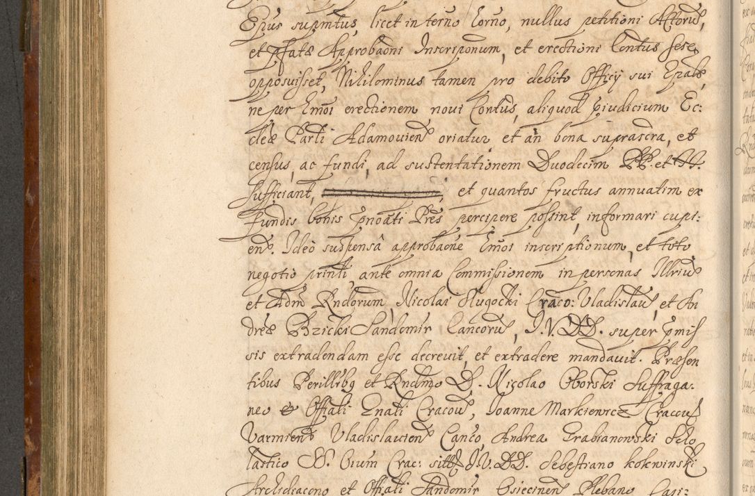Zdjęcie nr 447 dla obiektu archiwalnego: Acta actorum, decretorum, sententiarum, erectionum, fundationum, confirmationum, instiutionum, resignationum, constitutionum, provisionum, submissionum, quietationum, substitutionum, ordinationum, ingrossationum, prostestationum R. D. Andreae Trzebicki, episcopi Cracoviensis, ducis Severiae in a. D. 1658 et  1659 acticatorum. Volumen I 