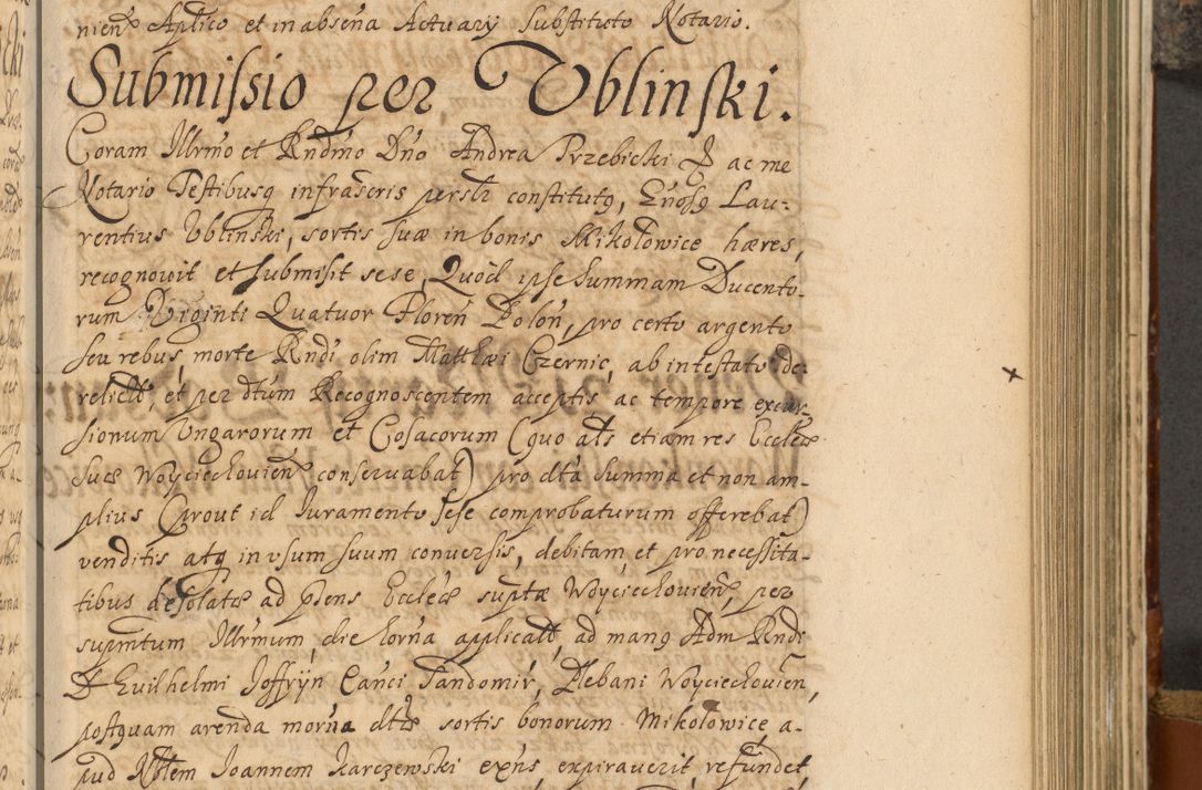 Zdjęcie nr 428 dla obiektu archiwalnego: Acta actorum, decretorum, sententiarum, erectionum, fundationum, confirmationum, instiutionum, resignationum, constitutionum, provisionum, submissionum, quietationum, substitutionum, ordinationum, ingrossationum, prostestationum R. D. Andreae Trzebicki, episcopi Cracoviensis, ducis Severiae in a. D. 1658 et  1659 acticatorum. Volumen I 