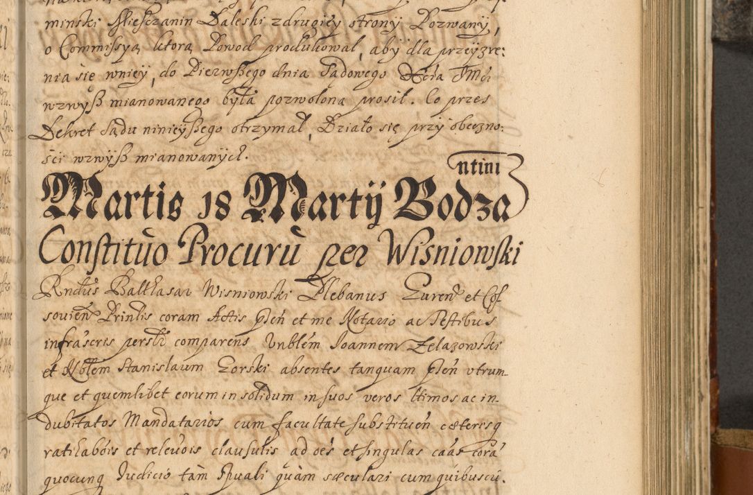 Zdjęcie nr 426 dla obiektu archiwalnego: Acta actorum, decretorum, sententiarum, erectionum, fundationum, confirmationum, instiutionum, resignationum, constitutionum, provisionum, submissionum, quietationum, substitutionum, ordinationum, ingrossationum, prostestationum R. D. Andreae Trzebicki, episcopi Cracoviensis, ducis Severiae in a. D. 1658 et  1659 acticatorum. Volumen I 