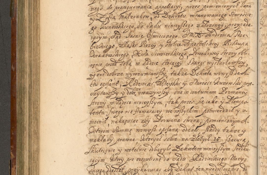 Zdjęcie nr 423 dla obiektu archiwalnego: Acta actorum, decretorum, sententiarum, erectionum, fundationum, confirmationum, instiutionum, resignationum, constitutionum, provisionum, submissionum, quietationum, substitutionum, ordinationum, ingrossationum, prostestationum R. D. Andreae Trzebicki, episcopi Cracoviensis, ducis Severiae in a. D. 1658 et  1659 acticatorum. Volumen I 