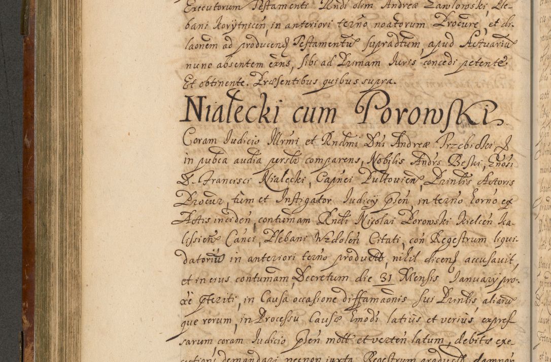 Zdjęcie nr 417 dla obiektu archiwalnego: Acta actorum, decretorum, sententiarum, erectionum, fundationum, confirmationum, instiutionum, resignationum, constitutionum, provisionum, submissionum, quietationum, substitutionum, ordinationum, ingrossationum, prostestationum R. D. Andreae Trzebicki, episcopi Cracoviensis, ducis Severiae in a. D. 1658 et  1659 acticatorum. Volumen I 