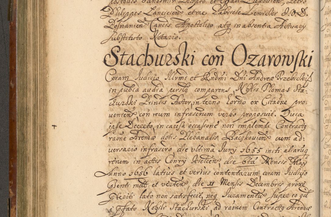 Zdjęcie nr 413 dla obiektu archiwalnego: Acta actorum, decretorum, sententiarum, erectionum, fundationum, confirmationum, instiutionum, resignationum, constitutionum, provisionum, submissionum, quietationum, substitutionum, ordinationum, ingrossationum, prostestationum R. D. Andreae Trzebicki, episcopi Cracoviensis, ducis Severiae in a. D. 1658 et  1659 acticatorum. Volumen I 