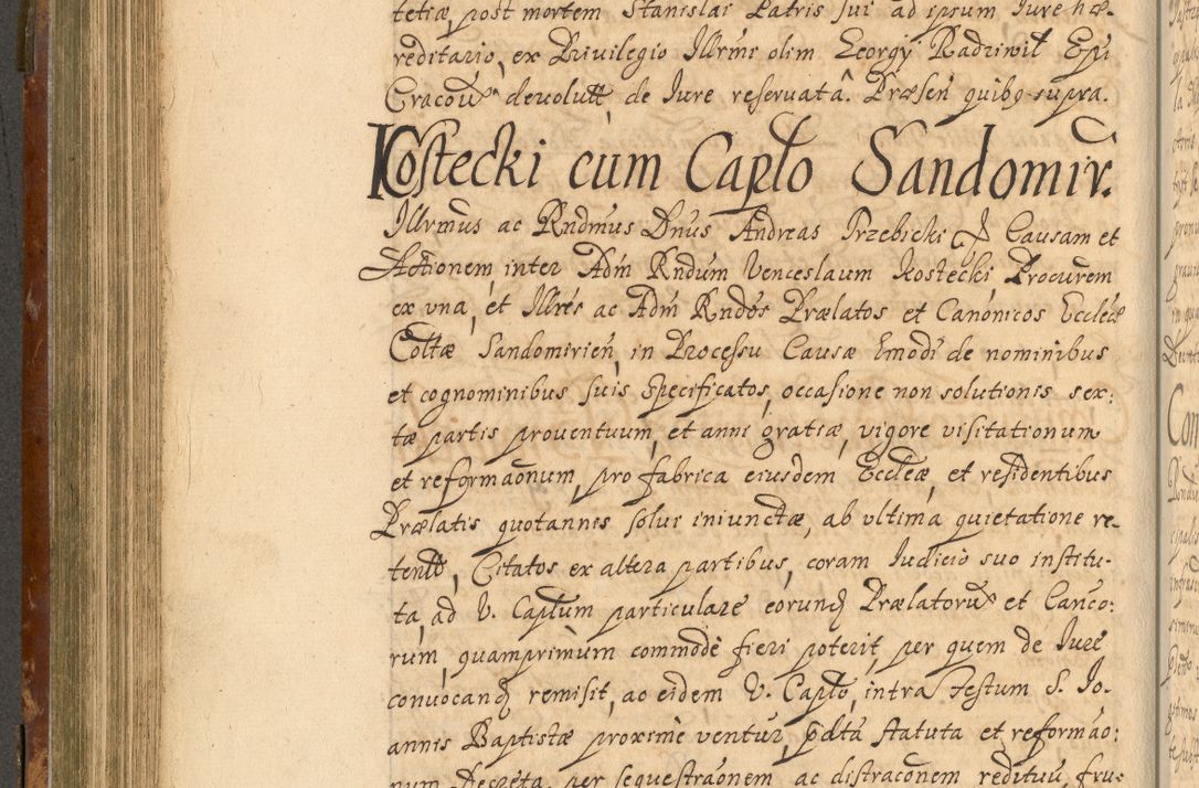 Zdjęcie nr 407 dla obiektu archiwalnego: Acta actorum, decretorum, sententiarum, erectionum, fundationum, confirmationum, instiutionum, resignationum, constitutionum, provisionum, submissionum, quietationum, substitutionum, ordinationum, ingrossationum, prostestationum R. D. Andreae Trzebicki, episcopi Cracoviensis, ducis Severiae in a. D. 1658 et  1659 acticatorum. Volumen I 