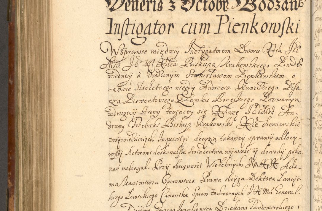 Zdjęcie nr 803 dla obiektu archiwalnego: Acta actorum, decretorum, sententiarum, erectionum, fundationum, confirmationum, instiutionum, resignationum, constitutionum, provisionum, submissionum, quietationum, substitutionum, ordinationum, ingrossationum, prostestationum R. D. Andreae Trzebicki, episcopi Cracoviensis, ducis Severiae in a. D. 1658 et  1659 acticatorum. Volumen I 