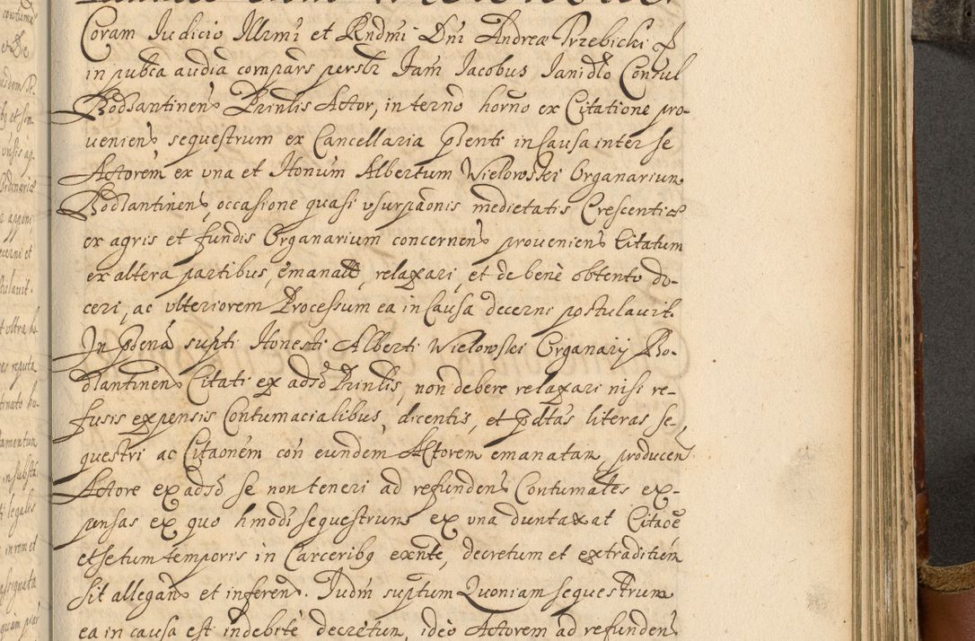 Zdjęcie nr 798 dla obiektu archiwalnego: Acta actorum, decretorum, sententiarum, erectionum, fundationum, confirmationum, instiutionum, resignationum, constitutionum, provisionum, submissionum, quietationum, substitutionum, ordinationum, ingrossationum, prostestationum R. D. Andreae Trzebicki, episcopi Cracoviensis, ducis Severiae in a. D. 1658 et  1659 acticatorum. Volumen I 