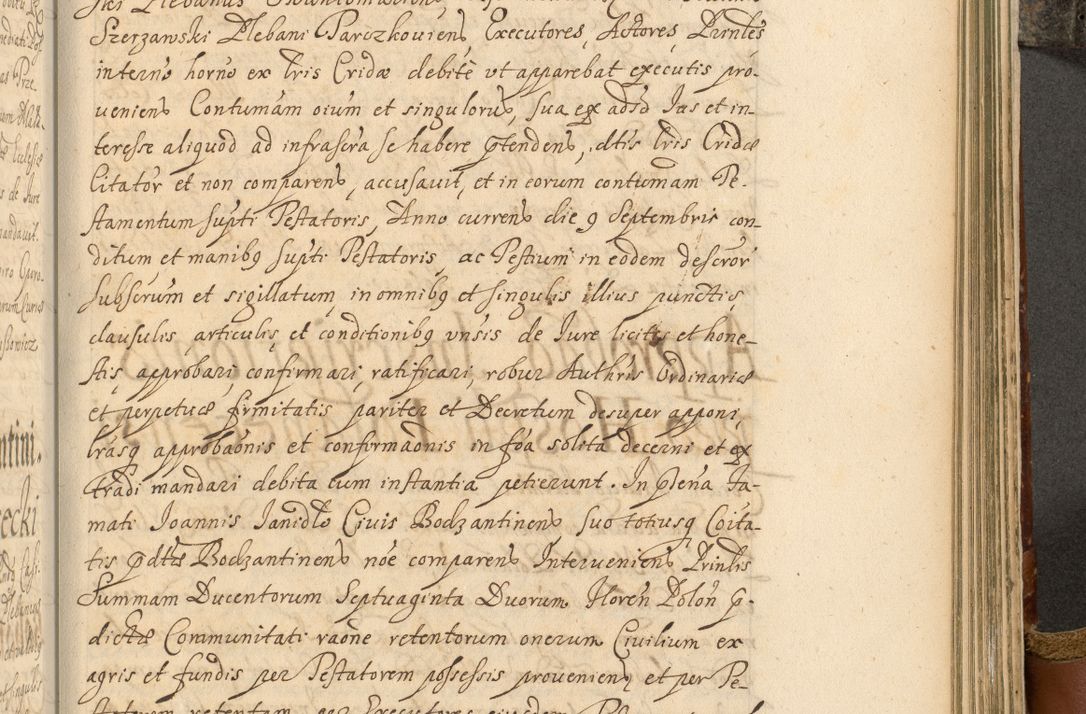 Zdjęcie nr 792 dla obiektu archiwalnego: Acta actorum, decretorum, sententiarum, erectionum, fundationum, confirmationum, instiutionum, resignationum, constitutionum, provisionum, submissionum, quietationum, substitutionum, ordinationum, ingrossationum, prostestationum R. D. Andreae Trzebicki, episcopi Cracoviensis, ducis Severiae in a. D. 1658 et  1659 acticatorum. Volumen I 