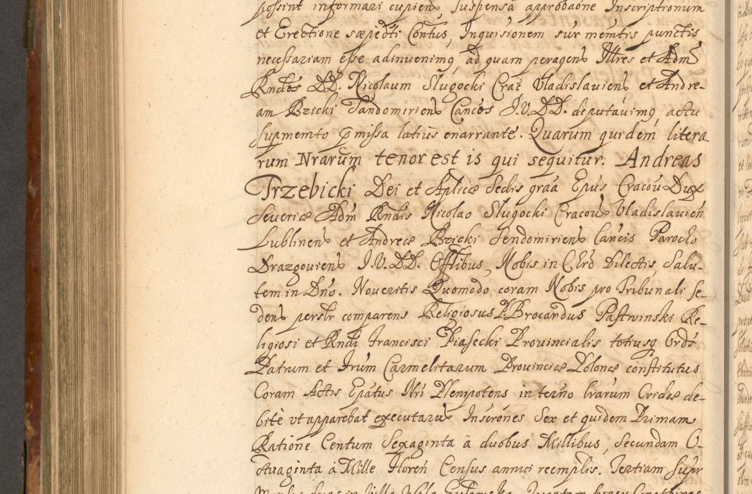 Zdjęcie nr 777 dla obiektu archiwalnego: Acta actorum, decretorum, sententiarum, erectionum, fundationum, confirmationum, instiutionum, resignationum, constitutionum, provisionum, submissionum, quietationum, substitutionum, ordinationum, ingrossationum, prostestationum R. D. Andreae Trzebicki, episcopi Cracoviensis, ducis Severiae in a. D. 1658 et  1659 acticatorum. Volumen I 