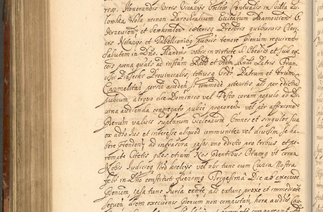 Zdjęcie nr 773 dla obiektu archiwalnego: Acta actorum, decretorum, sententiarum, erectionum, fundationum, confirmationum, instiutionum, resignationum, constitutionum, provisionum, submissionum, quietationum, substitutionum, ordinationum, ingrossationum, prostestationum R. D. Andreae Trzebicki, episcopi Cracoviensis, ducis Severiae in a. D. 1658 et  1659 acticatorum. Volumen I 