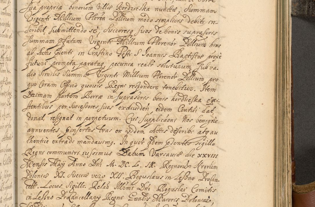 Zdjęcie nr 770 dla obiektu archiwalnego: Acta actorum, decretorum, sententiarum, erectionum, fundationum, confirmationum, instiutionum, resignationum, constitutionum, provisionum, submissionum, quietationum, substitutionum, ordinationum, ingrossationum, prostestationum R. D. Andreae Trzebicki, episcopi Cracoviensis, ducis Severiae in a. D. 1658 et  1659 acticatorum. Volumen I 