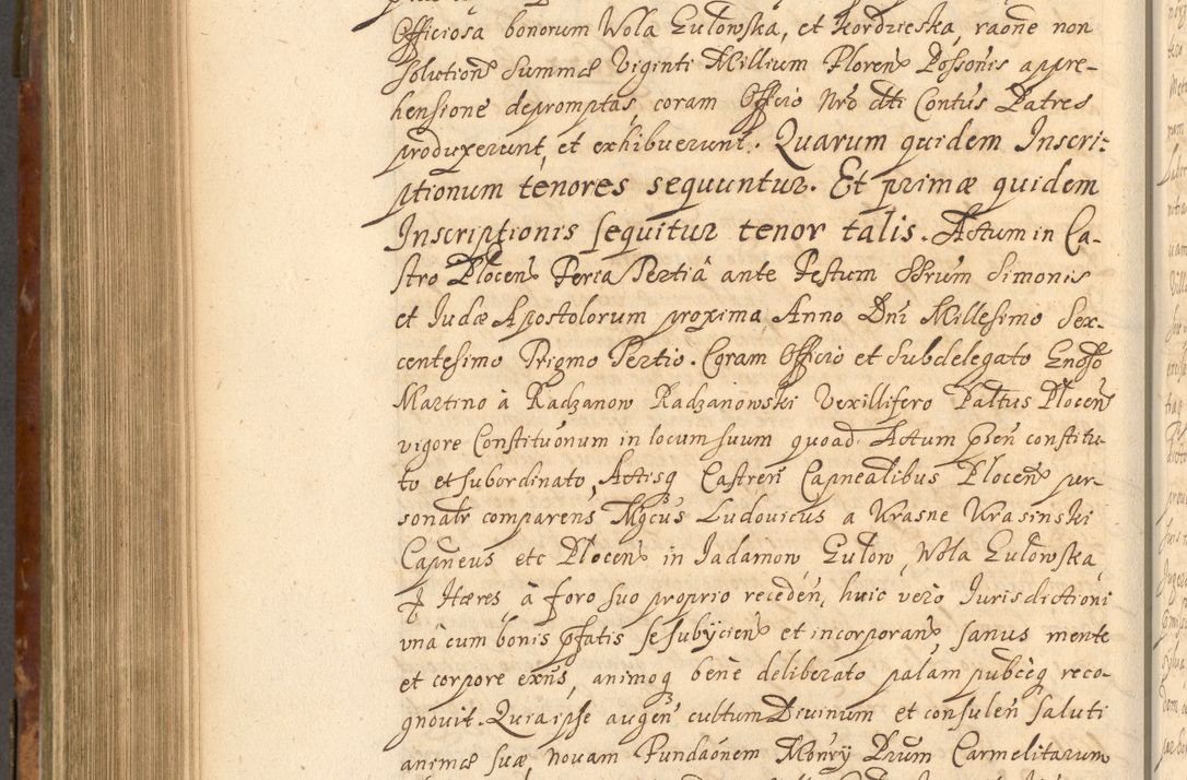 Zdjęcie nr 761 dla obiektu archiwalnego: Acta actorum, decretorum, sententiarum, erectionum, fundationum, confirmationum, instiutionum, resignationum, constitutionum, provisionum, submissionum, quietationum, substitutionum, ordinationum, ingrossationum, prostestationum R. D. Andreae Trzebicki, episcopi Cracoviensis, ducis Severiae in a. D. 1658 et  1659 acticatorum. Volumen I 