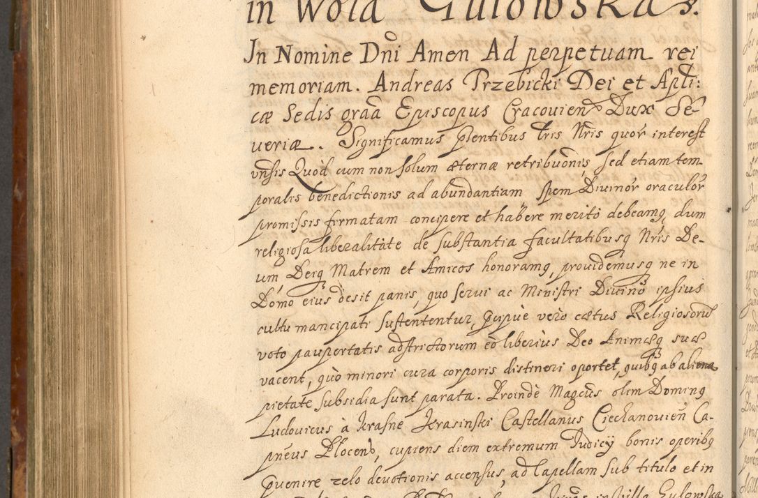 Zdjęcie nr 759 dla obiektu archiwalnego: Acta actorum, decretorum, sententiarum, erectionum, fundationum, confirmationum, instiutionum, resignationum, constitutionum, provisionum, submissionum, quietationum, substitutionum, ordinationum, ingrossationum, prostestationum R. D. Andreae Trzebicki, episcopi Cracoviensis, ducis Severiae in a. D. 1658 et  1659 acticatorum. Volumen I 