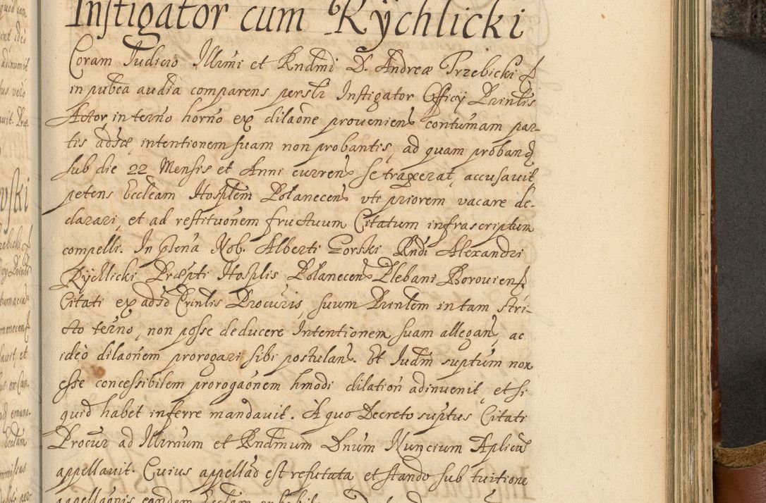 Zdjęcie nr 756 dla obiektu archiwalnego: Acta actorum, decretorum, sententiarum, erectionum, fundationum, confirmationum, instiutionum, resignationum, constitutionum, provisionum, submissionum, quietationum, substitutionum, ordinationum, ingrossationum, prostestationum R. D. Andreae Trzebicki, episcopi Cracoviensis, ducis Severiae in a. D. 1658 et  1659 acticatorum. Volumen I 