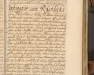 Zdjęcie nr 756 dla obiektu archiwalnego: Acta actorum, decretorum, sententiarum, erectionum, fundationum, confirmationum, instiutionum, resignationum, constitutionum, provisionum, submissionum, quietationum, substitutionum, ordinationum, ingrossationum, prostestationum R. D. Andreae Trzebicki, episcopi Cracoviensis, ducis Severiae in a. D. 1658 et  1659 acticatorum. Volumen I 