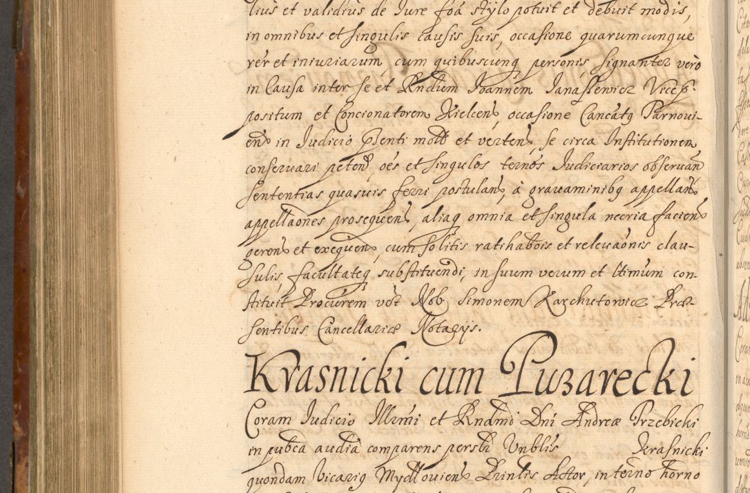 Zdjęcie nr 749 dla obiektu archiwalnego: Acta actorum, decretorum, sententiarum, erectionum, fundationum, confirmationum, instiutionum, resignationum, constitutionum, provisionum, submissionum, quietationum, substitutionum, ordinationum, ingrossationum, prostestationum R. D. Andreae Trzebicki, episcopi Cracoviensis, ducis Severiae in a. D. 1658 et  1659 acticatorum. Volumen I 