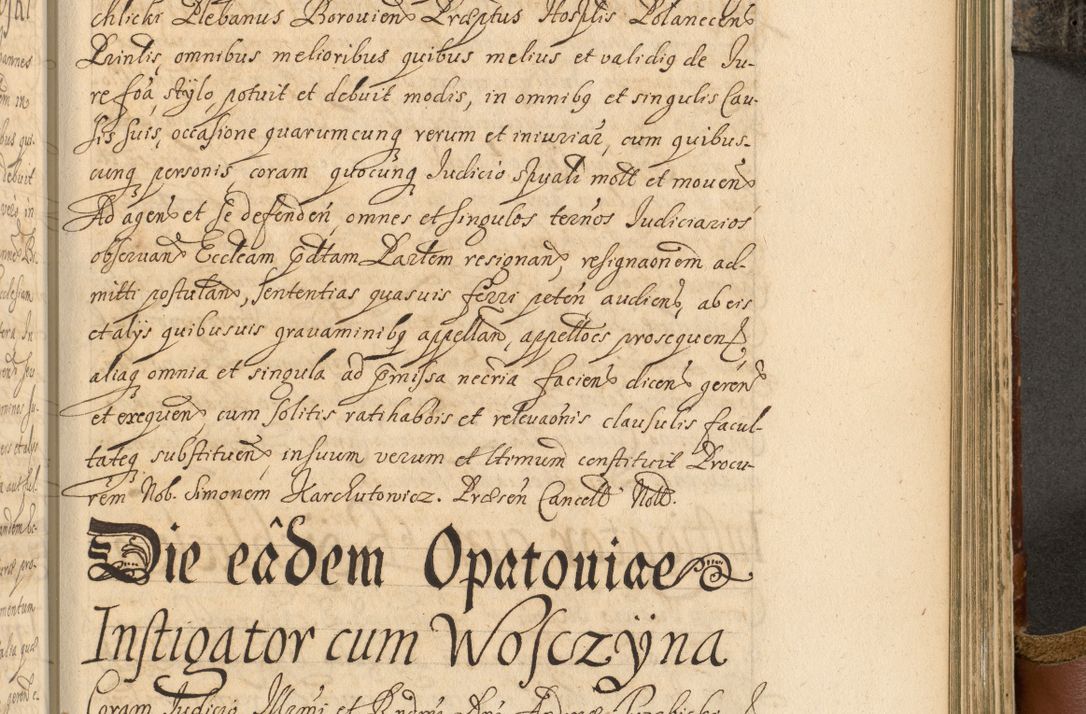 Zdjęcie nr 746 dla obiektu archiwalnego: Acta actorum, decretorum, sententiarum, erectionum, fundationum, confirmationum, instiutionum, resignationum, constitutionum, provisionum, submissionum, quietationum, substitutionum, ordinationum, ingrossationum, prostestationum R. D. Andreae Trzebicki, episcopi Cracoviensis, ducis Severiae in a. D. 1658 et  1659 acticatorum. Volumen I 