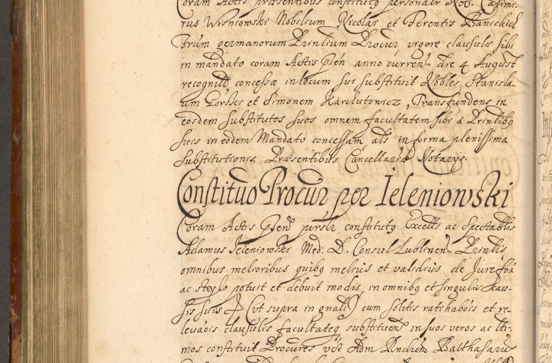 Zdjęcie nr 741 dla obiektu archiwalnego: Acta actorum, decretorum, sententiarum, erectionum, fundationum, confirmationum, instiutionum, resignationum, constitutionum, provisionum, submissionum, quietationum, substitutionum, ordinationum, ingrossationum, prostestationum R. D. Andreae Trzebicki, episcopi Cracoviensis, ducis Severiae in a. D. 1658 et  1659 acticatorum. Volumen I 