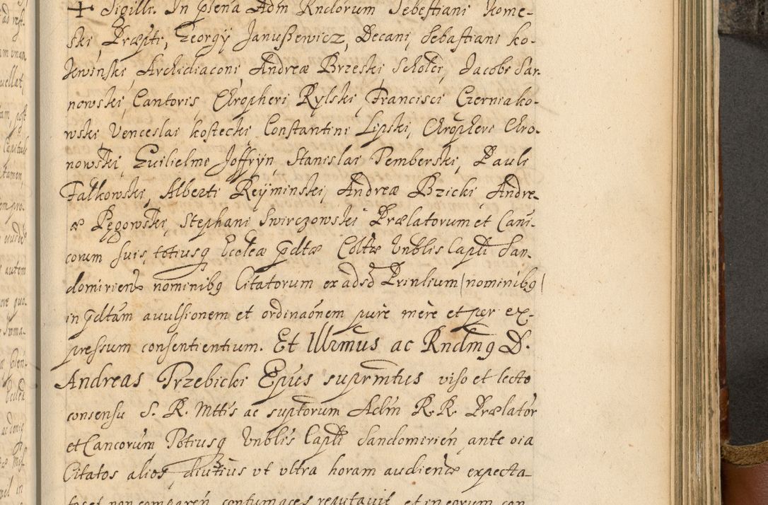 Zdjęcie nr 730 dla obiektu archiwalnego: Acta actorum, decretorum, sententiarum, erectionum, fundationum, confirmationum, instiutionum, resignationum, constitutionum, provisionum, submissionum, quietationum, substitutionum, ordinationum, ingrossationum, prostestationum R. D. Andreae Trzebicki, episcopi Cracoviensis, ducis Severiae in a. D. 1658 et  1659 acticatorum. Volumen I 