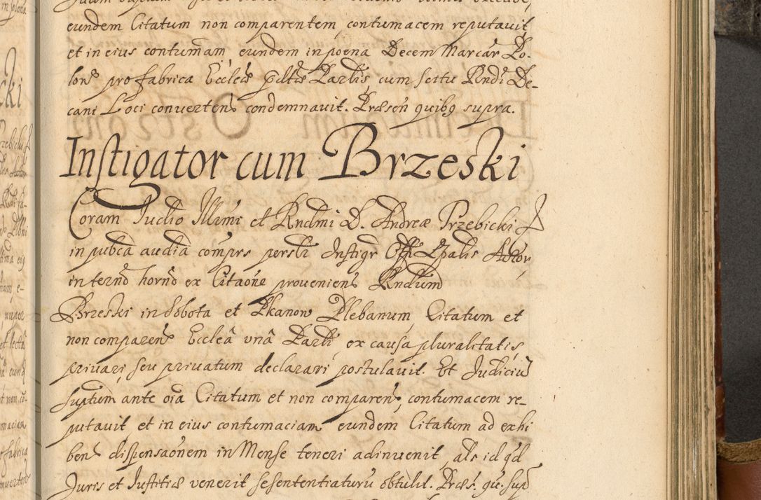 Zdjęcie nr 724 dla obiektu archiwalnego: Acta actorum, decretorum, sententiarum, erectionum, fundationum, confirmationum, instiutionum, resignationum, constitutionum, provisionum, submissionum, quietationum, substitutionum, ordinationum, ingrossationum, prostestationum R. D. Andreae Trzebicki, episcopi Cracoviensis, ducis Severiae in a. D. 1658 et  1659 acticatorum. Volumen I 