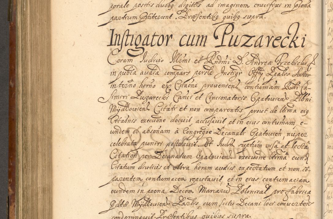 Zdjęcie nr 723 dla obiektu archiwalnego: Acta actorum, decretorum, sententiarum, erectionum, fundationum, confirmationum, instiutionum, resignationum, constitutionum, provisionum, submissionum, quietationum, substitutionum, ordinationum, ingrossationum, prostestationum R. D. Andreae Trzebicki, episcopi Cracoviensis, ducis Severiae in a. D. 1658 et  1659 acticatorum. Volumen I 