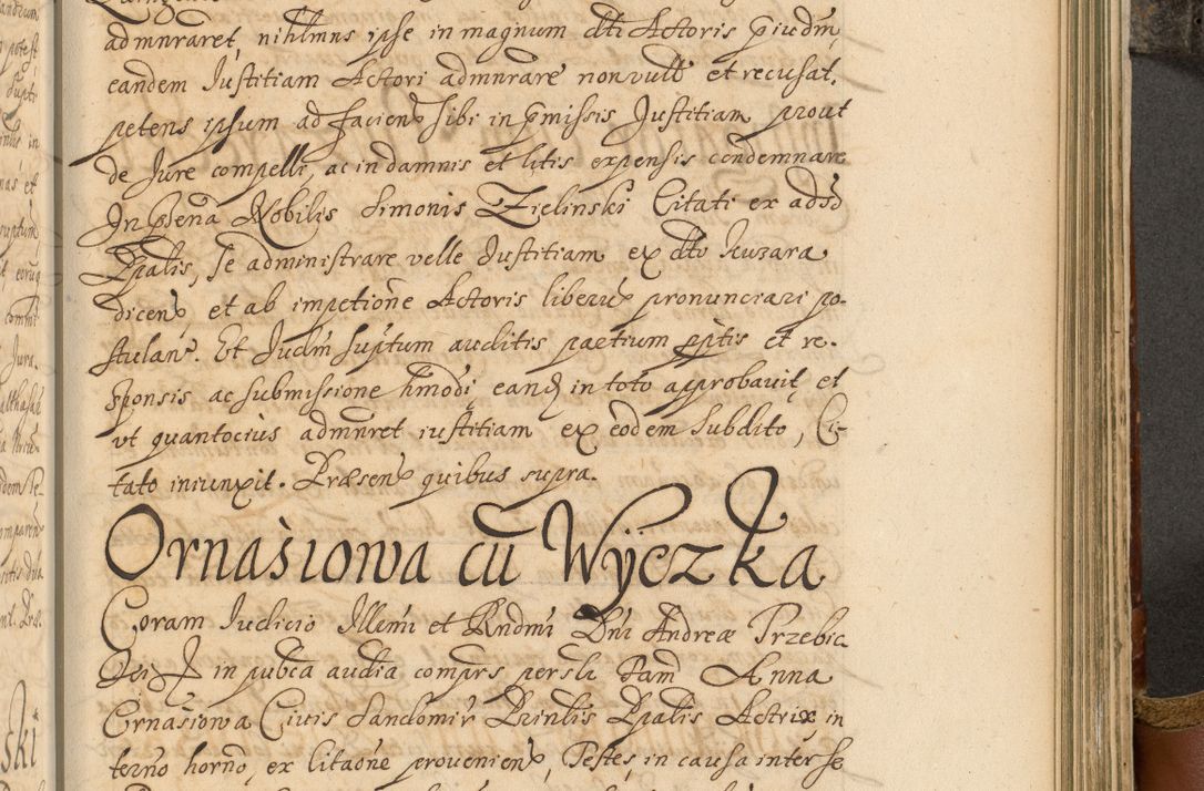 Zdjęcie nr 722 dla obiektu archiwalnego: Acta actorum, decretorum, sententiarum, erectionum, fundationum, confirmationum, instiutionum, resignationum, constitutionum, provisionum, submissionum, quietationum, substitutionum, ordinationum, ingrossationum, prostestationum R. D. Andreae Trzebicki, episcopi Cracoviensis, ducis Severiae in a. D. 1658 et  1659 acticatorum. Volumen I 