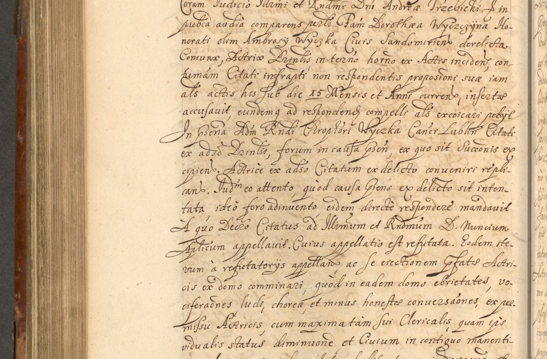 Zdjęcie nr 719 dla obiektu archiwalnego: Acta actorum, decretorum, sententiarum, erectionum, fundationum, confirmationum, instiutionum, resignationum, constitutionum, provisionum, submissionum, quietationum, substitutionum, ordinationum, ingrossationum, prostestationum R. D. Andreae Trzebicki, episcopi Cracoviensis, ducis Severiae in a. D. 1658 et  1659 acticatorum. Volumen I 