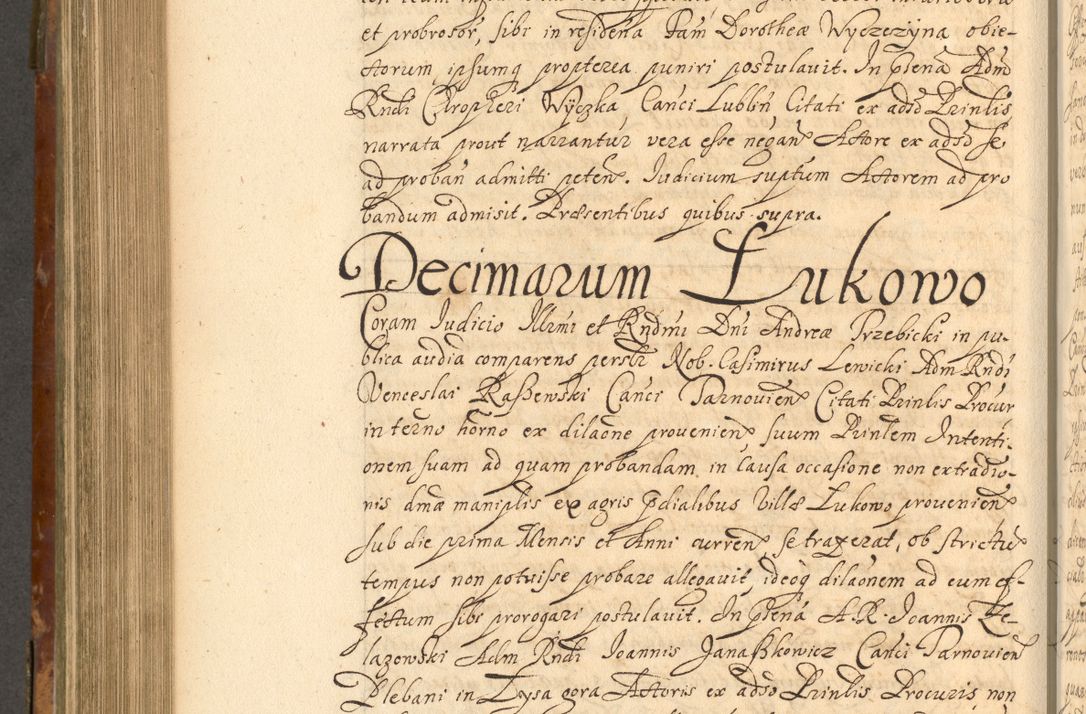 Zdjęcie nr 711 dla obiektu archiwalnego: Acta actorum, decretorum, sententiarum, erectionum, fundationum, confirmationum, instiutionum, resignationum, constitutionum, provisionum, submissionum, quietationum, substitutionum, ordinationum, ingrossationum, prostestationum R. D. Andreae Trzebicki, episcopi Cracoviensis, ducis Severiae in a. D. 1658 et  1659 acticatorum. Volumen I 