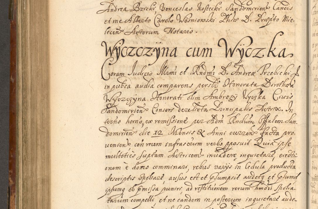 Zdjęcie nr 709 dla obiektu archiwalnego: Acta actorum, decretorum, sententiarum, erectionum, fundationum, confirmationum, instiutionum, resignationum, constitutionum, provisionum, submissionum, quietationum, substitutionum, ordinationum, ingrossationum, prostestationum R. D. Andreae Trzebicki, episcopi Cracoviensis, ducis Severiae in a. D. 1658 et  1659 acticatorum. Volumen I 