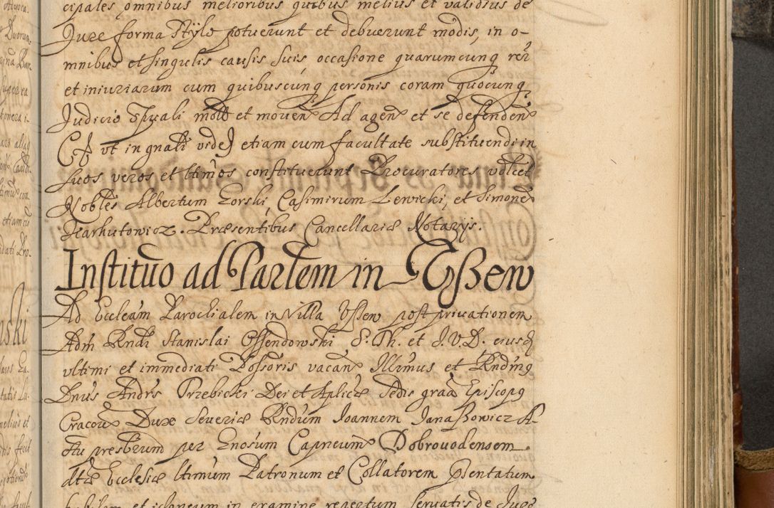 Zdjęcie nr 706 dla obiektu archiwalnego: Acta actorum, decretorum, sententiarum, erectionum, fundationum, confirmationum, instiutionum, resignationum, constitutionum, provisionum, submissionum, quietationum, substitutionum, ordinationum, ingrossationum, prostestationum R. D. Andreae Trzebicki, episcopi Cracoviensis, ducis Severiae in a. D. 1658 et  1659 acticatorum. Volumen I 