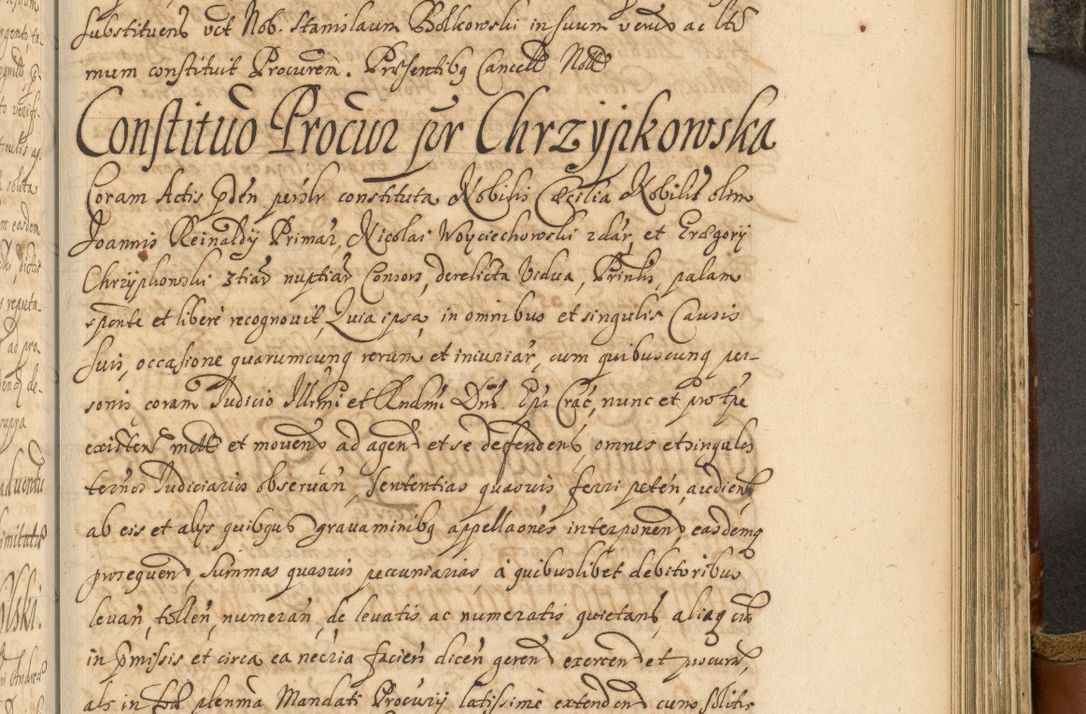 Zdjęcie nr 704 dla obiektu archiwalnego: Acta actorum, decretorum, sententiarum, erectionum, fundationum, confirmationum, instiutionum, resignationum, constitutionum, provisionum, submissionum, quietationum, substitutionum, ordinationum, ingrossationum, prostestationum R. D. Andreae Trzebicki, episcopi Cracoviensis, ducis Severiae in a. D. 1658 et  1659 acticatorum. Volumen I 