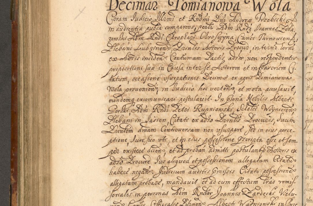 Zdjęcie nr 697 dla obiektu archiwalnego: Acta actorum, decretorum, sententiarum, erectionum, fundationum, confirmationum, instiutionum, resignationum, constitutionum, provisionum, submissionum, quietationum, substitutionum, ordinationum, ingrossationum, prostestationum R. D. Andreae Trzebicki, episcopi Cracoviensis, ducis Severiae in a. D. 1658 et  1659 acticatorum. Volumen I 