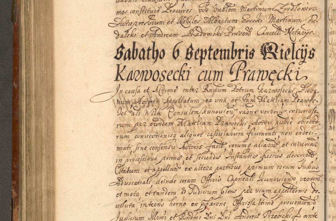 Zdjęcie nr 693 dla obiektu archiwalnego: Acta actorum, decretorum, sententiarum, erectionum, fundationum, confirmationum, instiutionum, resignationum, constitutionum, provisionum, submissionum, quietationum, substitutionum, ordinationum, ingrossationum, prostestationum R. D. Andreae Trzebicki, episcopi Cracoviensis, ducis Severiae in a. D. 1658 et  1659 acticatorum. Volumen I 